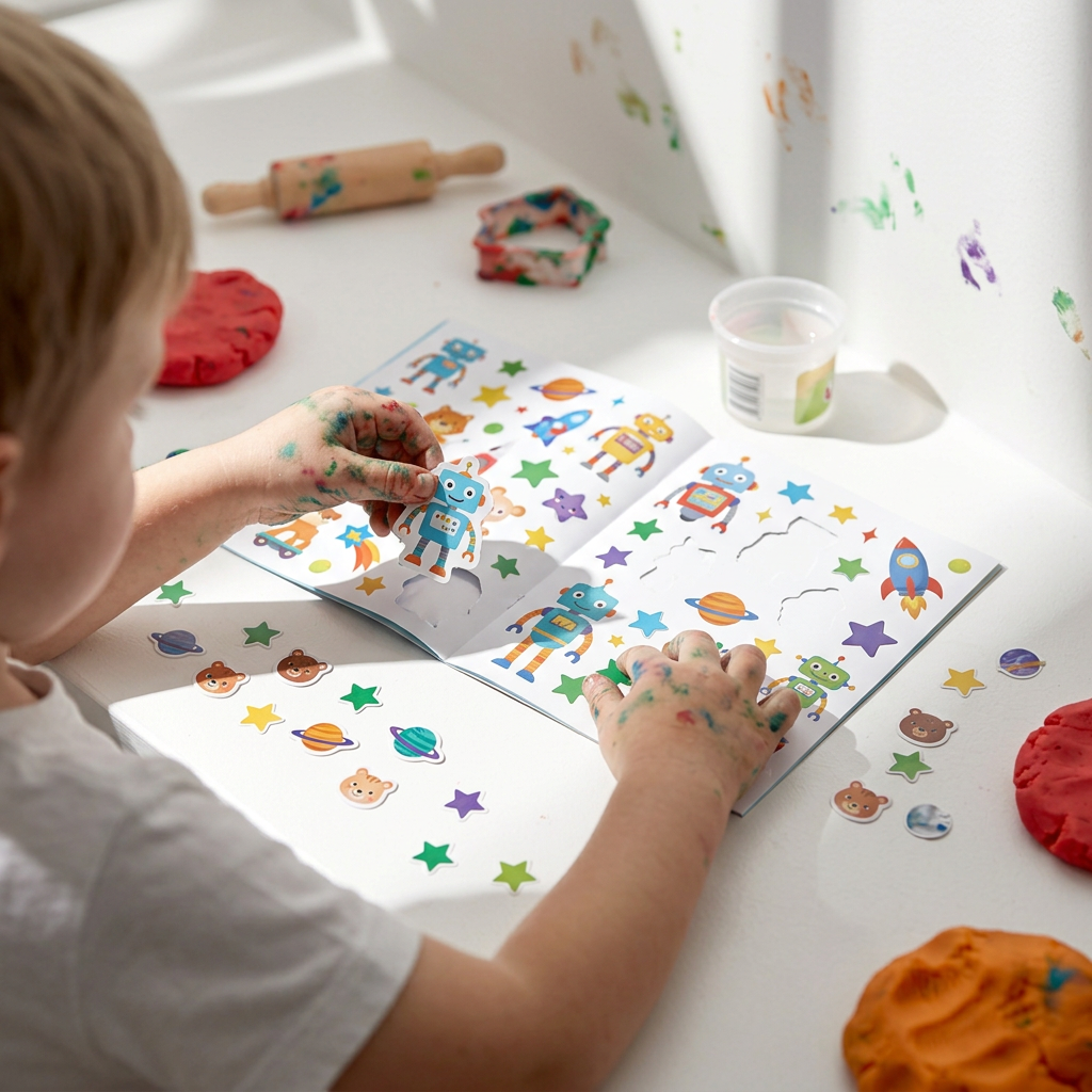 playing-with-peel-and-stick-stickers